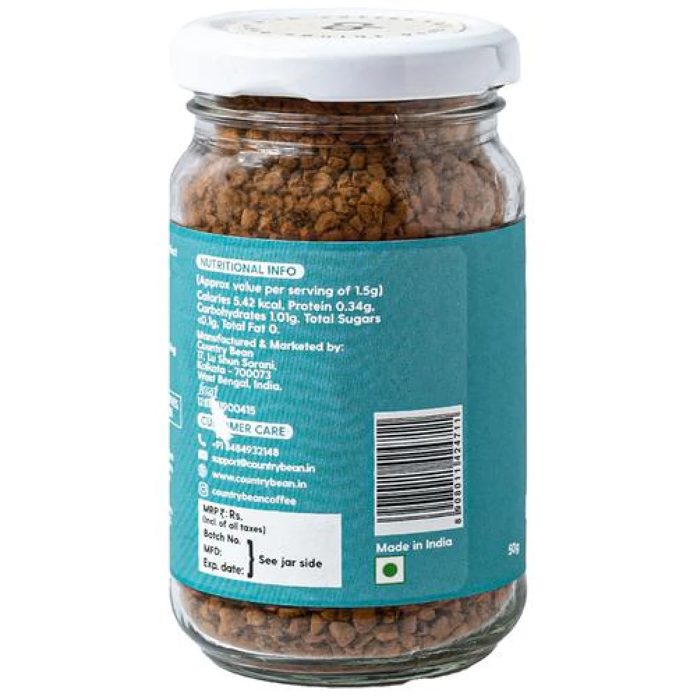 Country Bean Cool Cocoa Mint Bold Instant Coffee - 100percent Arabica, 50 g Bottle-2.webp